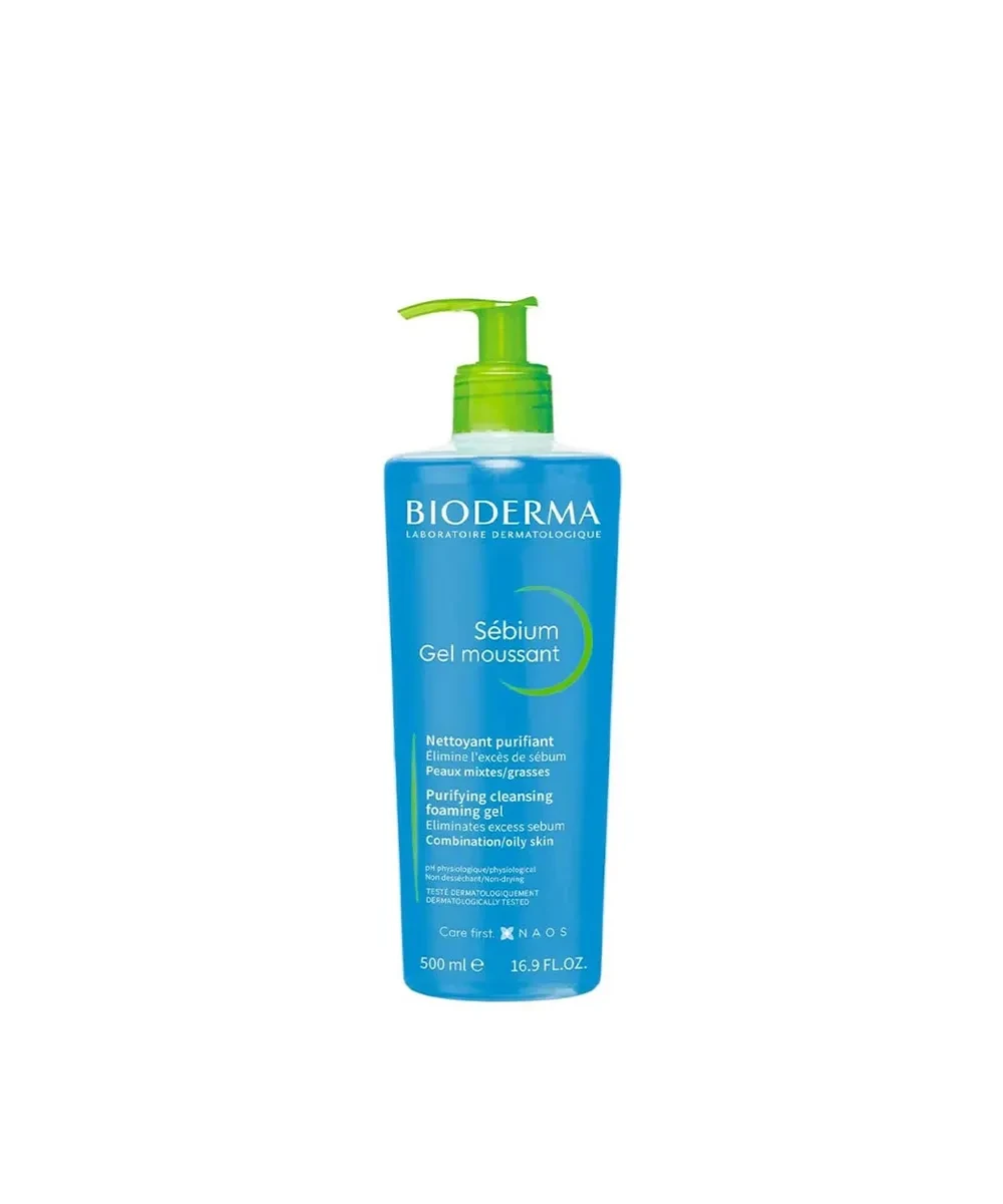 غسول الوجه بايوديرما بالسالسليك اسيد والنياسيناميد 500 مل - Bioderma Facial Wash with Salicylic Acid and Niacinamide 500ml