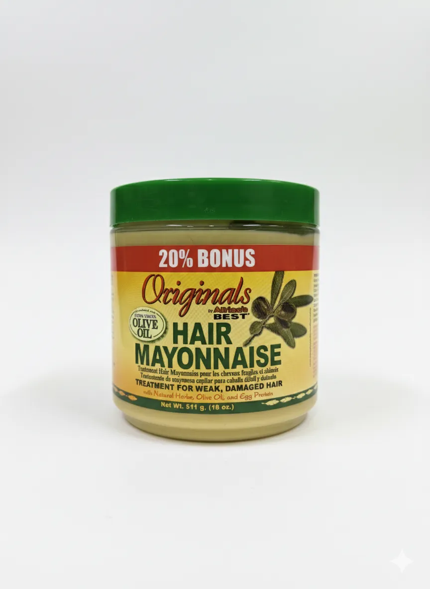 حمام كريم هير مايونيز بزيت الزيتون - Hair Mayonnaise Cream Bath with Olive Oil