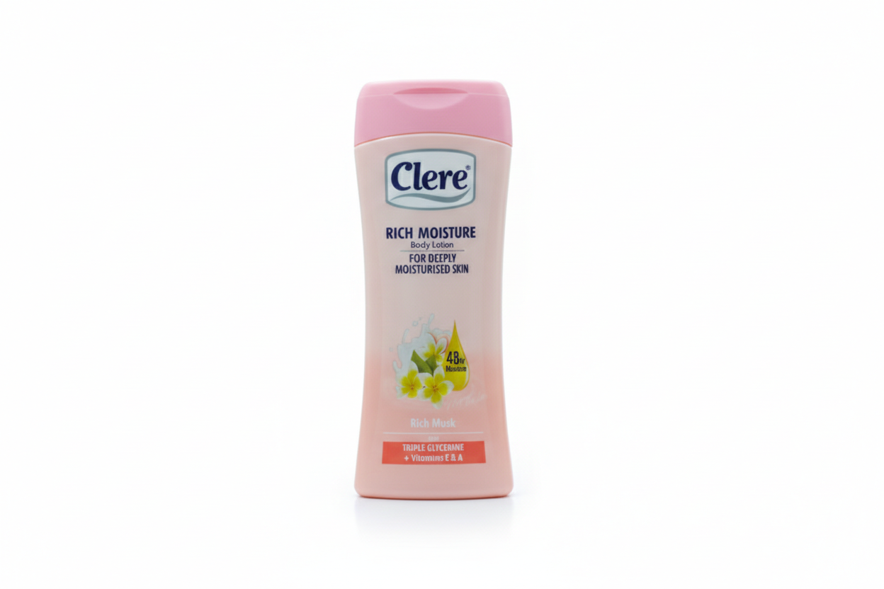 لوشن ومرطب الجسم كلير بزيت الورد و فايتمينات اي و ايه 400 مل - Clear Body Lotion & Moisturizer with Rose Oil and Vitamins E & A – 400 ml