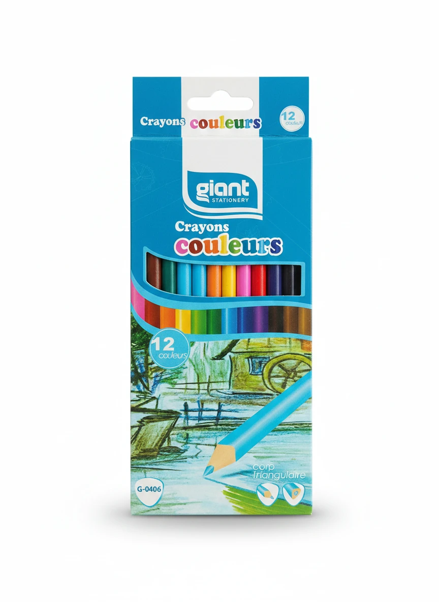 أقلام تلوين رصاصية جاينت -  Gaint Crayons Couleurs