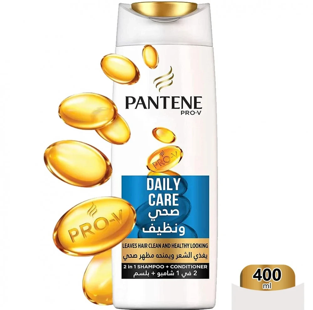 بانتين بديل الزيت بروفي عناية يومية 400 مل - Pantene Pro-V Daily Care 2 In 1 Shampoo + Conditioner 400 ml