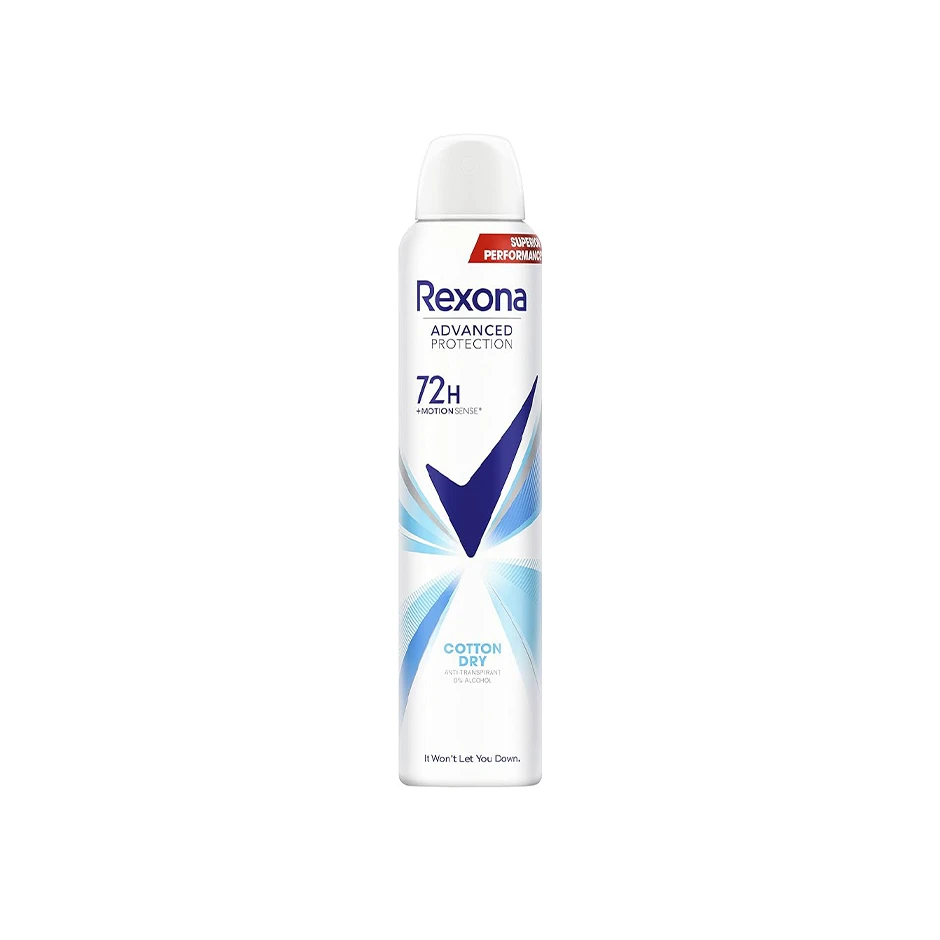 مزيل العرق ريكسونا 200 مل بخاخ قطن جاف- Rexona 200ml Deodorant Spray cotton dry