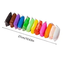 طقم صلصال تشكيل ملون 12 قطعة (12-Color Modeling Clay Set)