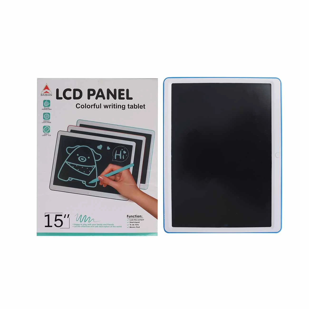 تابلت الرسم والكتابة الملون (15 بوصة) - BB1501 CD Panel Writing Tablet
