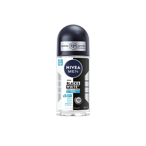 مزيل العرق نيفيا للرجال بلاك آند وايت إنفيسيبل 50مل - NIVEA MEN Black & White Invisible Original 72h 50ml