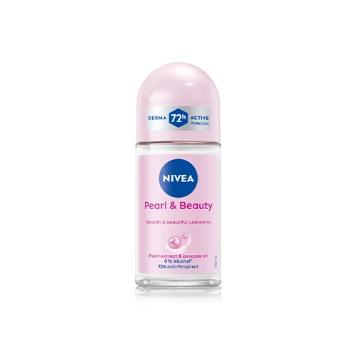 مزيل العرق نيفيا رول أون بيرل آند بيوتي 50مل - NIVEA Pearl & Beauty 72h Protection 50ml